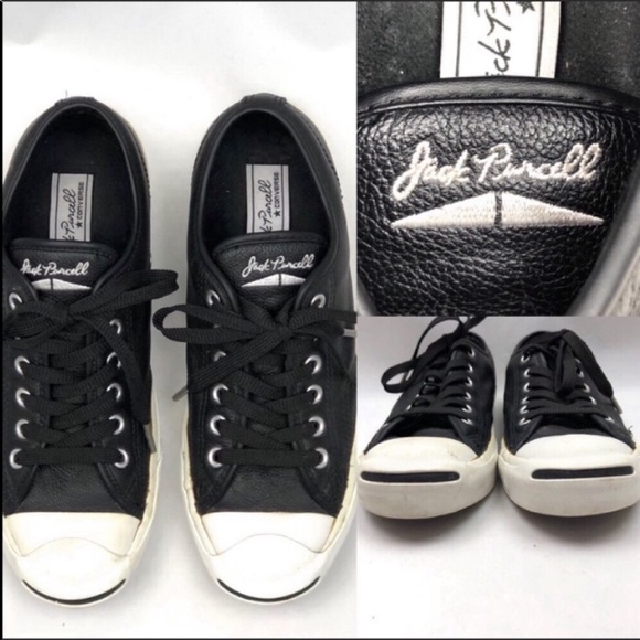 Converse Other - CONVERSE Jack Purcell Black Leather Shoes.